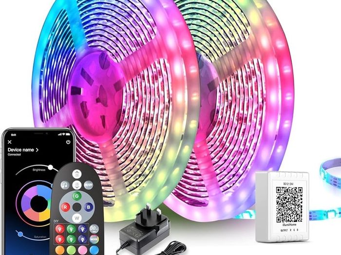 FREE EXPRESS SHIPPING  LED Strip Lights 30m (2 Rolls of 15m) Ultra-Long Music Sync, App Control with Remote, RGB Tape for Bedroom
