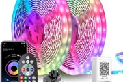 FREE SHIPPING LED Strip Lights 30m (2 Rolls of 15m) Ultra-Long Music Sync, App Control with Remote, RGB Tape for Bedroom