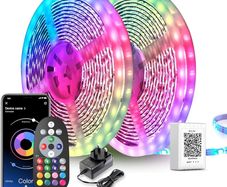 FREE EXPRESS SHIPPING LED Strip Lights 30m (2 Rolls of 15m) Ultra-Long Music Sync, App Control with Remote, RGB Tape for Bedroom