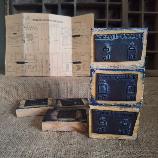 French Metric Weight Printer Blocks