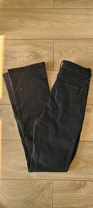 M&S slim flare black jeans, size 8, long