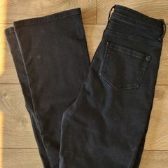 M&S slim flare black jeans, size 8, long