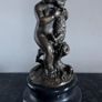 Paul Schmidt-Felling (1835-1920) Boy With Hare - Bronze, Marble, Signed Image 2