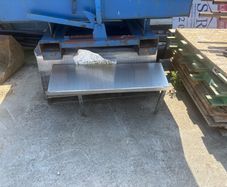 Stainless steel shelves and basin