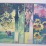 Large Triptich Style Watercolour - "The Cat on The Patio" by John Skelton Snr. Image 2