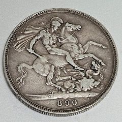 British silver crown coins