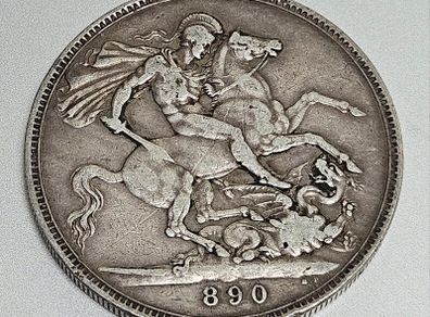 British silver crown coins