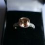 Vintage Genuine Fossil Sterling Silver 925 hallmarked  Yellow Stone Ring size P - 5,2g Image 3