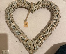 Large heart decoration in wood