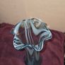 Retro Aqua Blue Ruffled Top Glass Vase Image 5