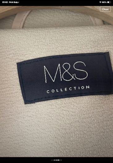 jacket beige longline marks & spencers size 8-10