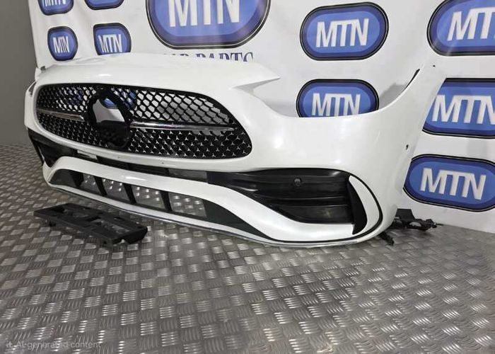 Complete Front Bumper For Mercedes C Class W206 Amg Line 22-25 Pearl White