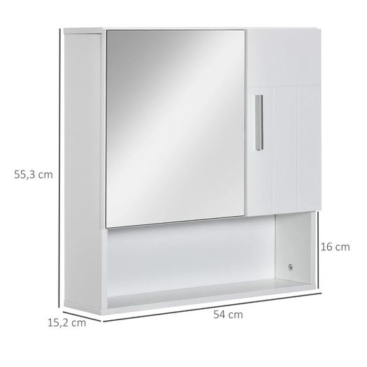 Bathroom Mirror Cabinet, Wall Mounted Storage Cupboard Organizer with Double Doors and Adjustable (FREE SHIPPING)