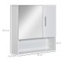 Bathroom Mirror Cabinet, Wall Mounted Storage Cupboard Organizer with Double Doors and Adjustable (FREE SHIPPING) Image 3