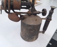 old copper blow torch