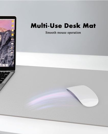 Brand new Desk Mat 90x43cm Grey Leather