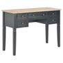 Writing Desk Black 109.5x45x77.5 cm Wood Image 2