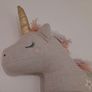 Embroidered unicorn toy cushion Image 2