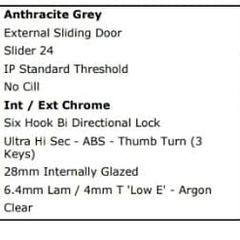 Double sliding door Grey