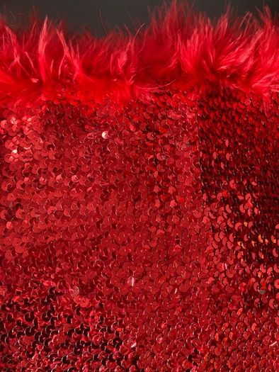Red sequin top