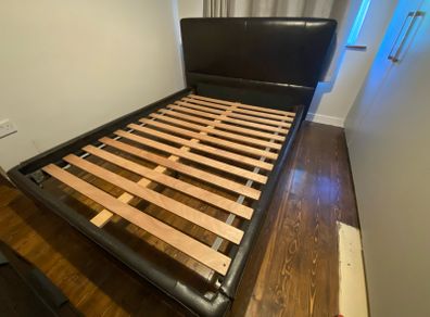 Double Bed Frame - Leather
