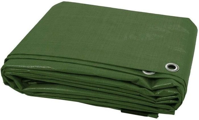 FREE P&P 2 x 3 m Green Tarpaulin Cover, Waterproof, Weatherproof, Frost-Resistant, UV Protection, Universal, Multipurpose, Groundsheet, Camping, Boating, Hiking