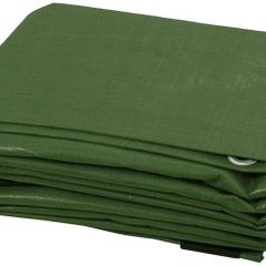 FREE P&P 2 x 3 m Green Tarpaulin Cover, Waterproof, Weatherproof, Frost-Resistant, UV Protection, Universal, Multipurpose, Groundsheet, Camping, Boating, Hiking