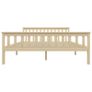 Bed Frame Light Wood Solid Pinewood 180x200 cm Image 4