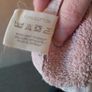 Medium cotton towel - pale pink with floral design Image 3