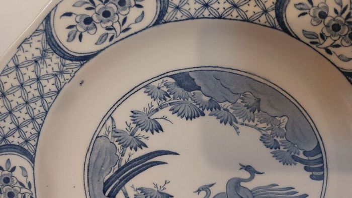 Fabulous Antique Blue and White 10.5 Inch Dinner Plate By Furnivals Limited, in the Popular "Old Chelsea" Pattern Circa 1915+