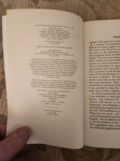 The Blasket Island. 2 X Books On Blasket Islands. Paperbacks In Good Condition.