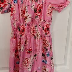 Pink flowery dress