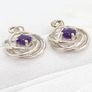 Handmade Sterling Silver And Amethyst Earrings Image 6