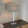 Wall Light with Silk Faux Shade Grey Image 2