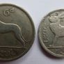 Vintage Irish Sixpence 1928 and 3 Pence 1933 Image 2