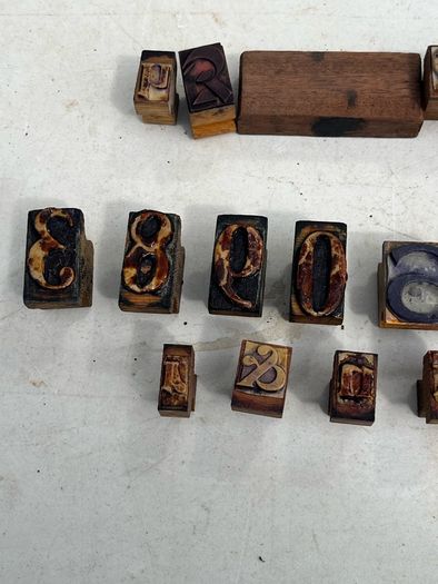 40 vintage printing stamps