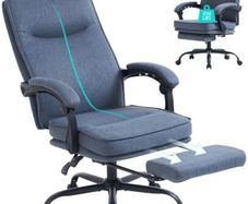 Ergonomic Office Chair with Footrest Heavy Duty Fabric Adjustable Height