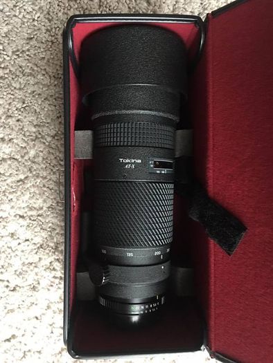 Tokina AT-X AF F/4 100-300mm SD for Nikon AF/MF FX/DX film/digital fit, constant fast long lens.