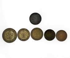 Collection of German Pfennig Coins (6 coins)