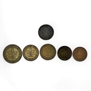 Collection of German Pfennig Coins (6 coins)