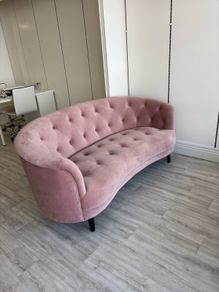 pink sofa couch