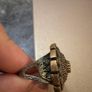 Vintage Ottoman Style Statement Ring Green Ruby Coloured Stones Image 5