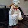 Large Decorative Chef Wine Bottle Holder Image 3