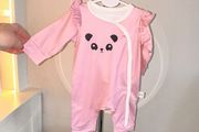 Baby Girls Pink Panda Sleepsuit Age 1-3 months / EU 56cm
