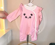 Baby Girls Pink Panda Sleepsuit Age 1-3 months / EU 56cm
