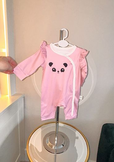 Baby Girls Pink Panda Sleepsuit Age 1-3 months / EU 56cm