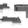 Corner Sofa Bed ANTONIO.BESTSELLER . Perfect design , very comfortable smart fabrics used . FREE delivery Image 9