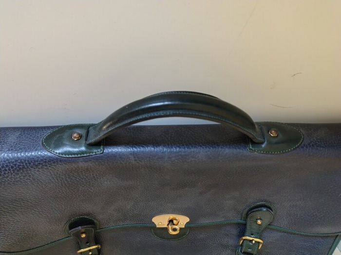 Large Vintage Chesneau Leather Satchel Briefcase