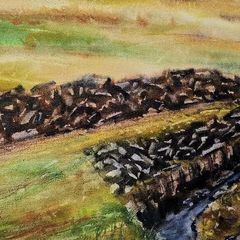 turf bog watercolour