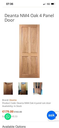 5 oak panel doors